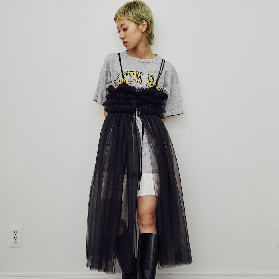 RYUKAGA-Commerbund tulle skirt – enc-ens