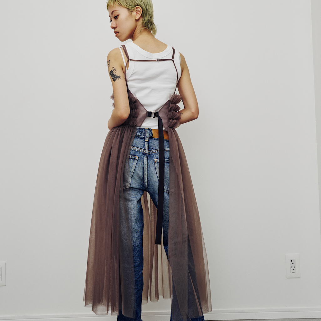 RYUKAGA-Commerbund tulle skirt – enc-ens