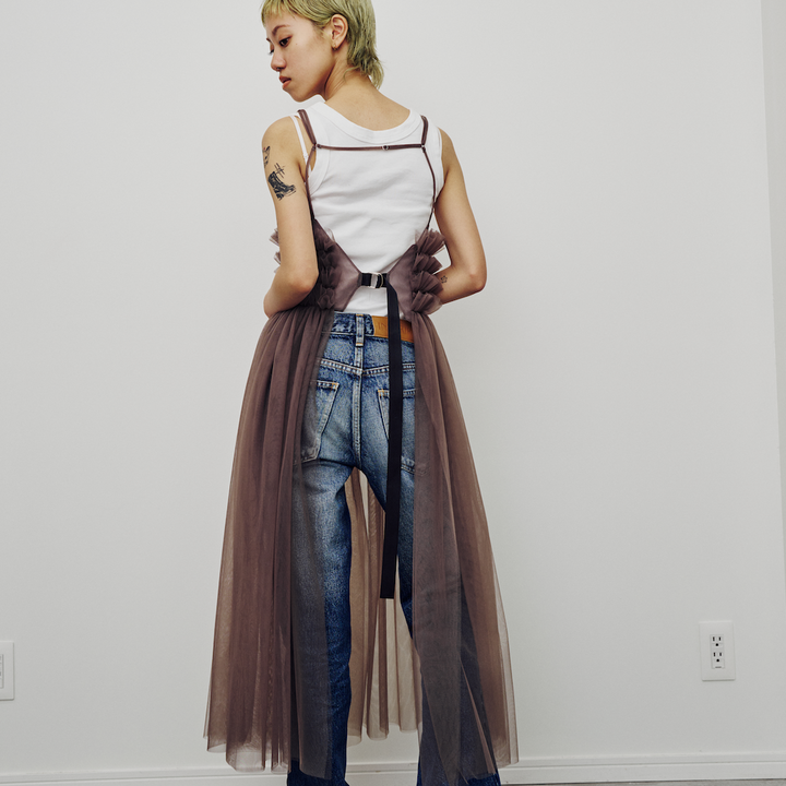 RYUKAGA-Commerbund tulle skirt – enc-ens RYUKAGA-Commerbund tulle skirt – enc-ens