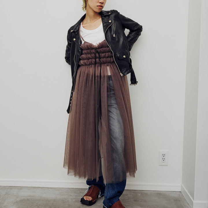 RYUKAGA-Commerbund tulle skirt – enc-ens